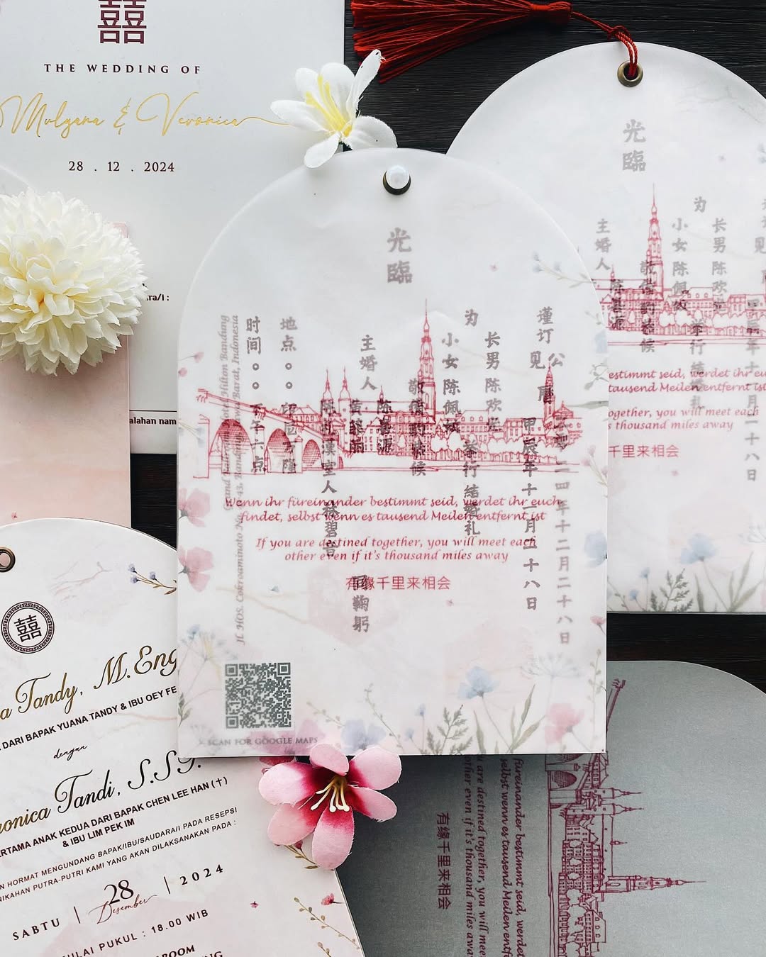 The Wedding of Veronica & Mulyana💞Undangan custom bernuansa ethnis chinese dengan keindahan orn